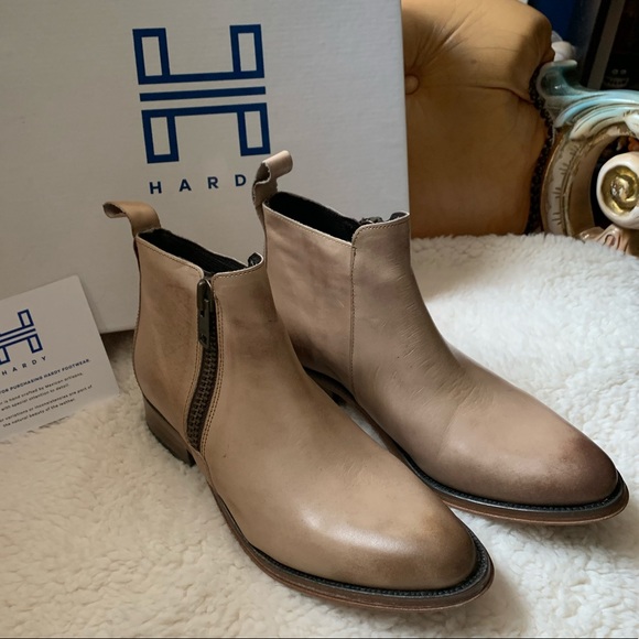 Hardy Brand Tan Leather Ankle Bootie Mexico US8 - Picture 3 of 16